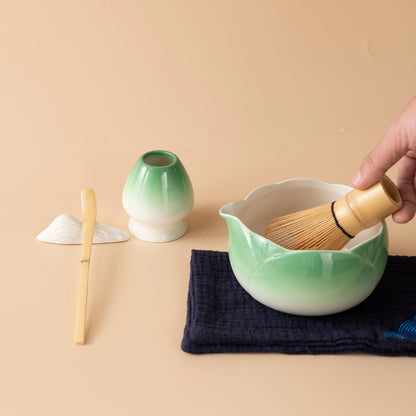 Japanese Gradient Green Matcha Tea Set