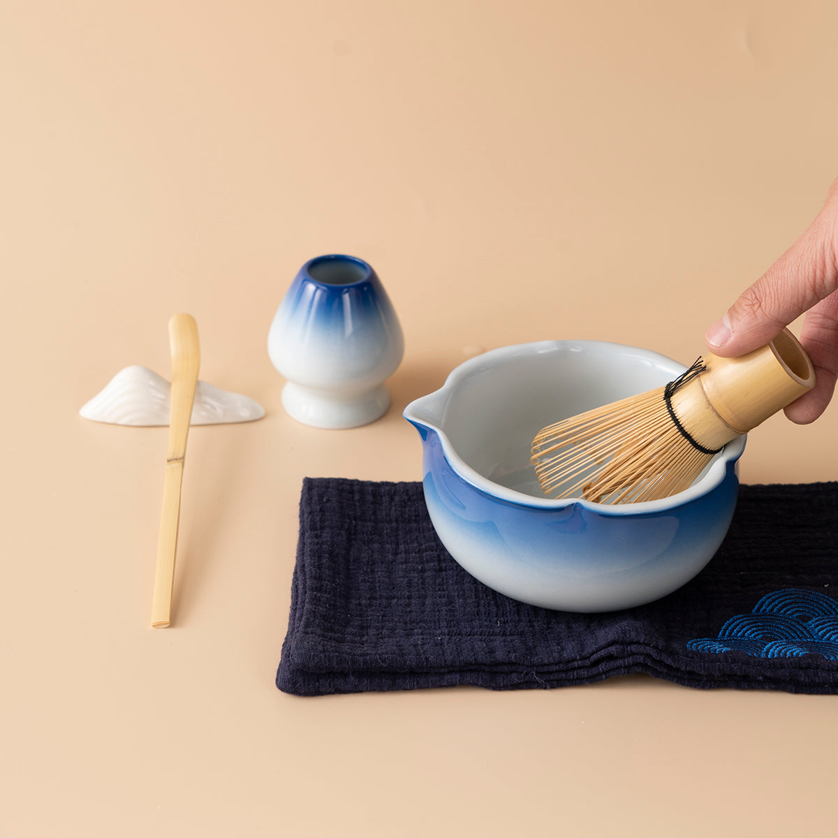 Japanese Gradient Blue Matcha Tea Set