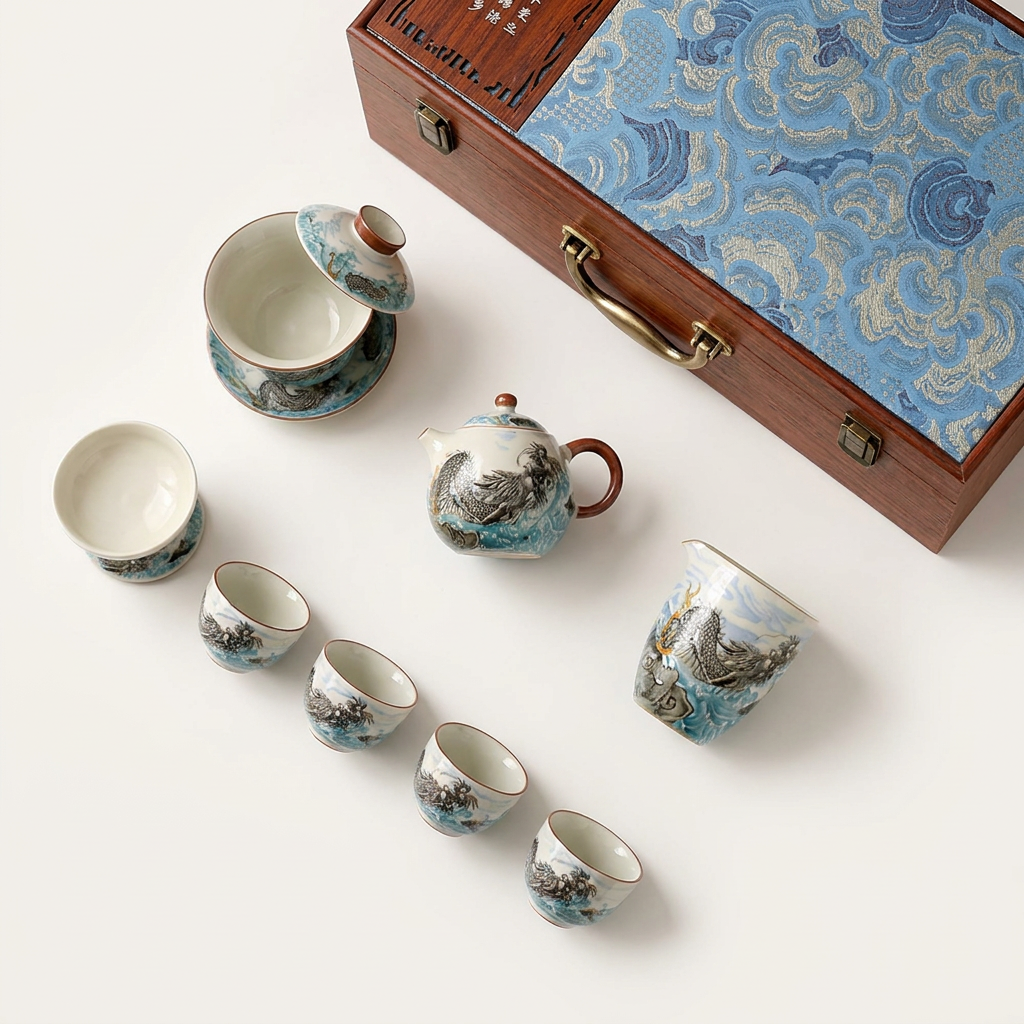 Dragon Ruyao Ceramic Tea Set
