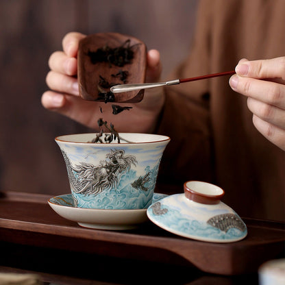 Dragon Ruyao Ceramic Tea Set