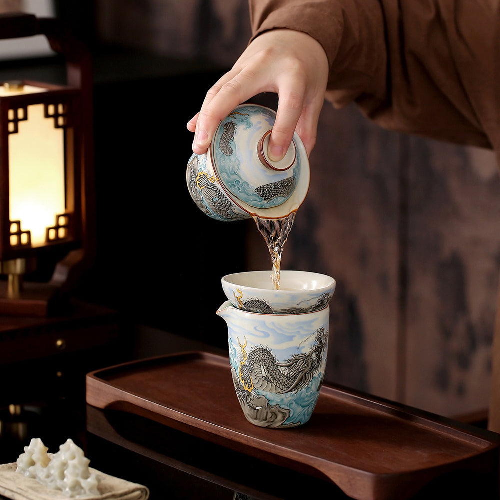 Dragon Ruyao Ceramic Tea Set