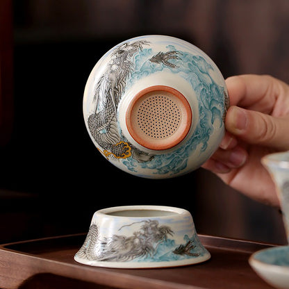 Dragon Ruyao Ceramic Tea Set