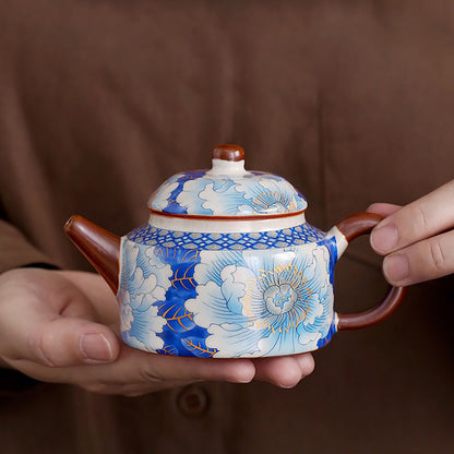 Blue Peony Ruyao Ceramic Tea Set