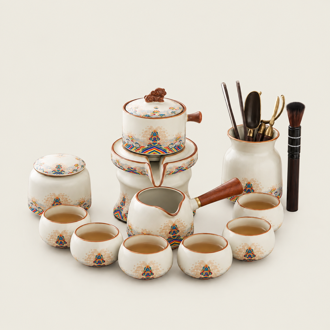 Waves And Cliffs Ruyao Automatic Tea Set