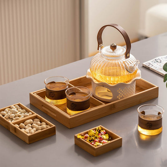 Glass Square Tea Set Chrysanthemum Style Glass Tea Set – Umi Tea Sets