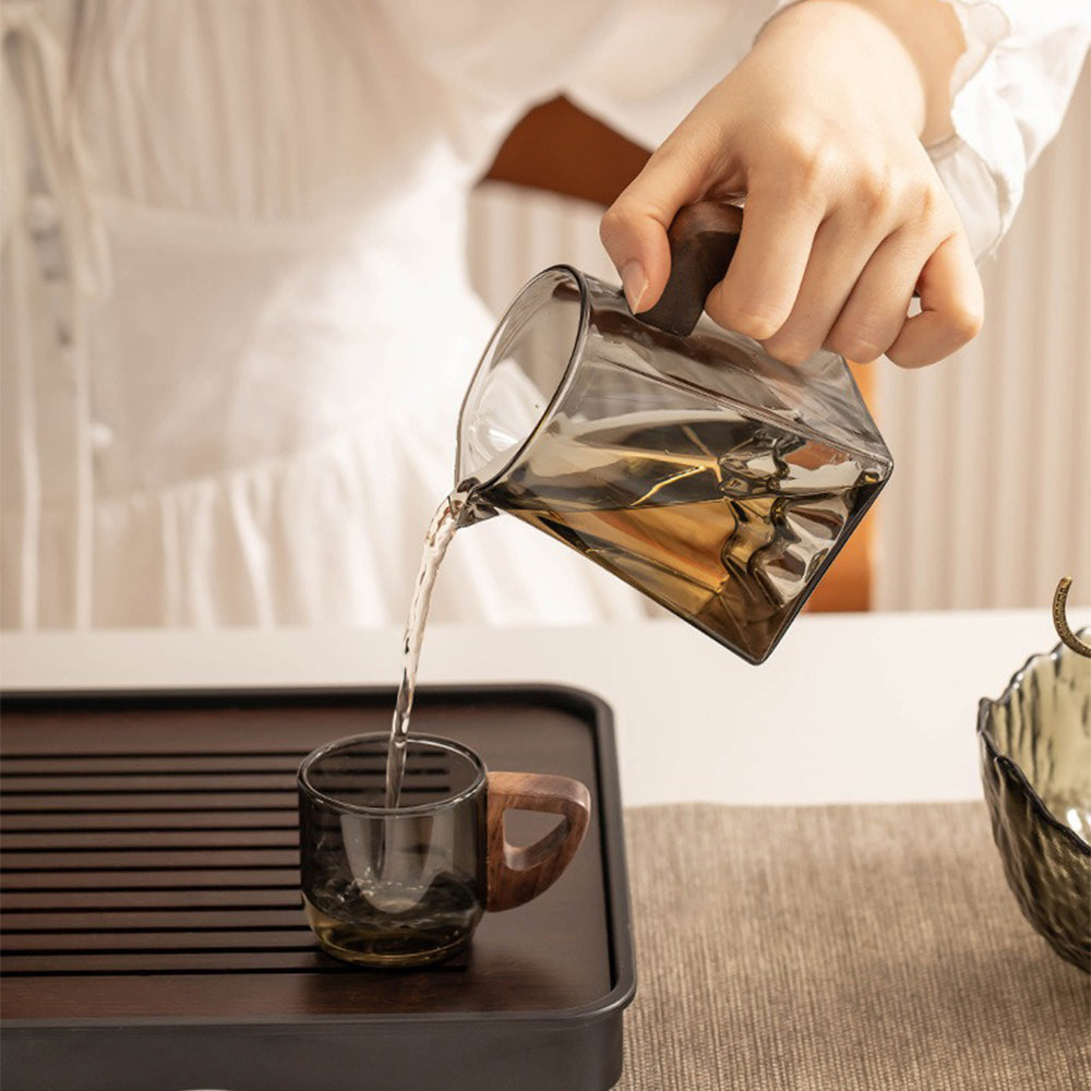 Ink Color Mountain Glass Tea Set