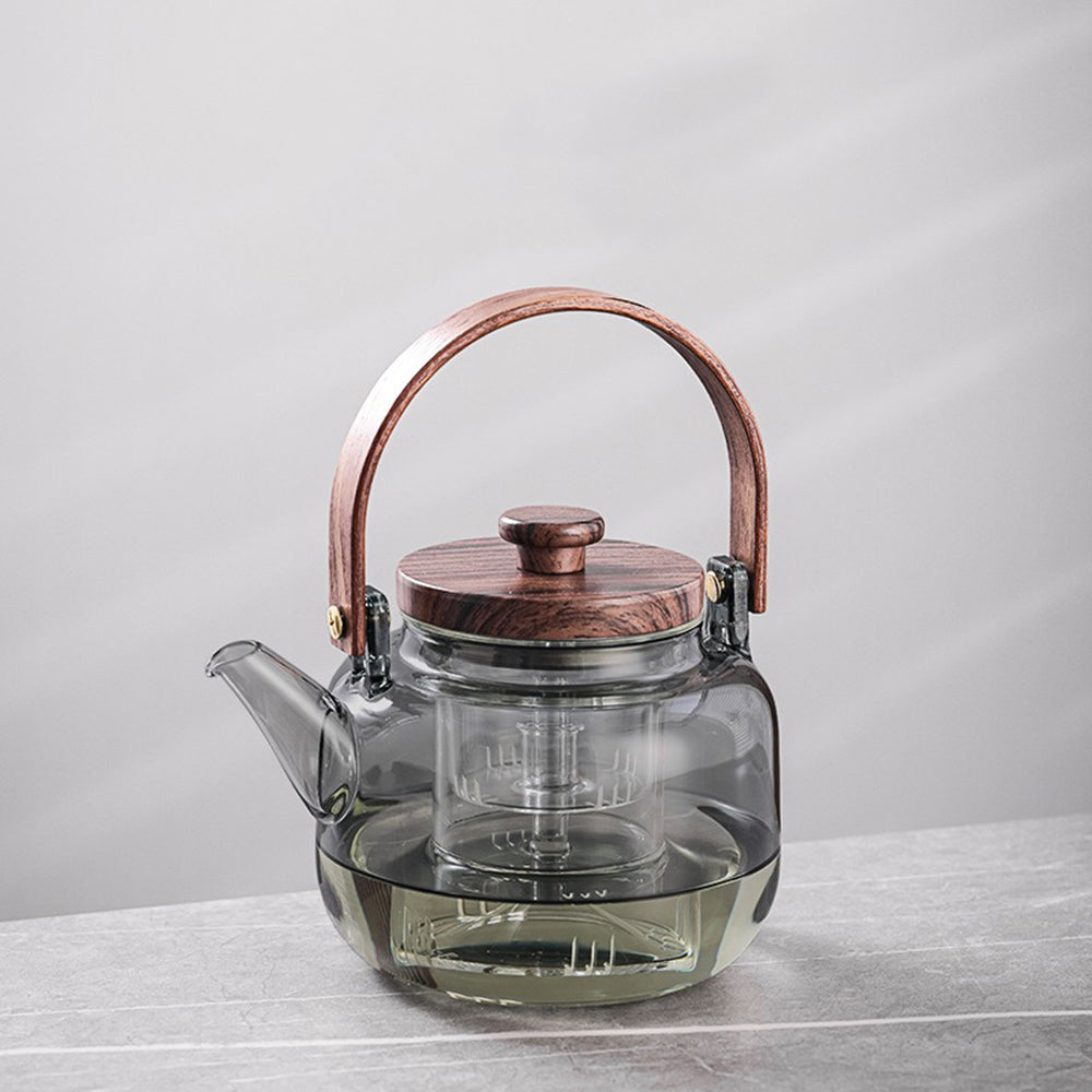 Ink Glass Tea Set With Induction Warmer
