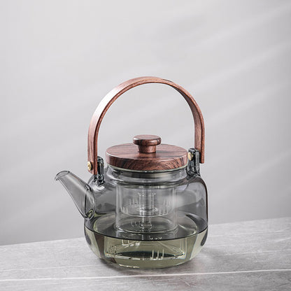 Ink Glass Tea Set With Induction Warmer