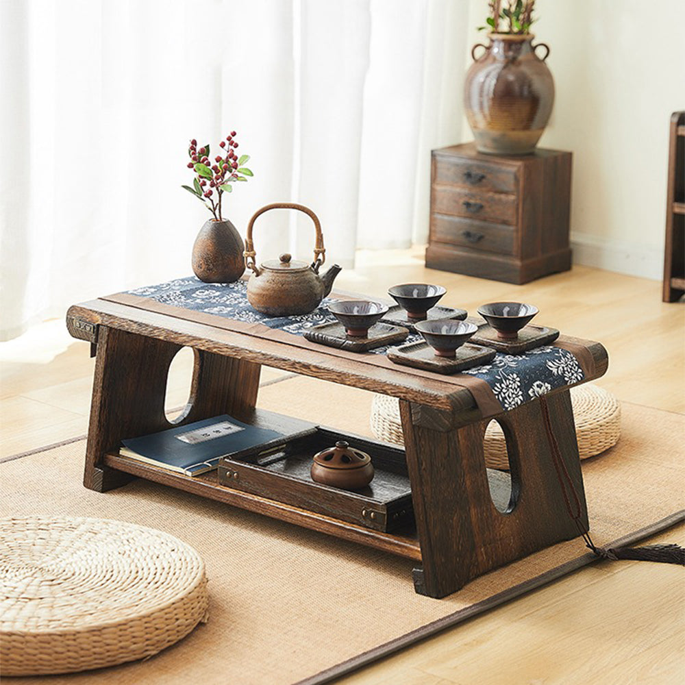 Low Tea Table Set Japanese Solid Wood Foldable Tatami Low Seating Table – Umi Tea Sets