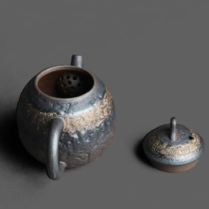 Chinese Pottery Clay Stone Texture Teapot