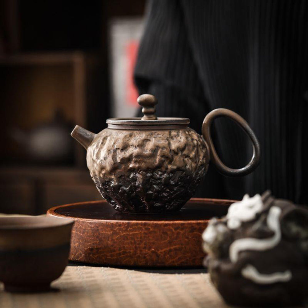 Japanese Gyokko Stone Texture Teapot
