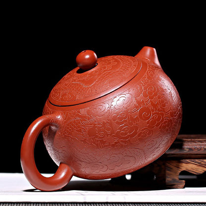 Yixing Auspicious Cloud And Dragon Xi Shi Teapot
