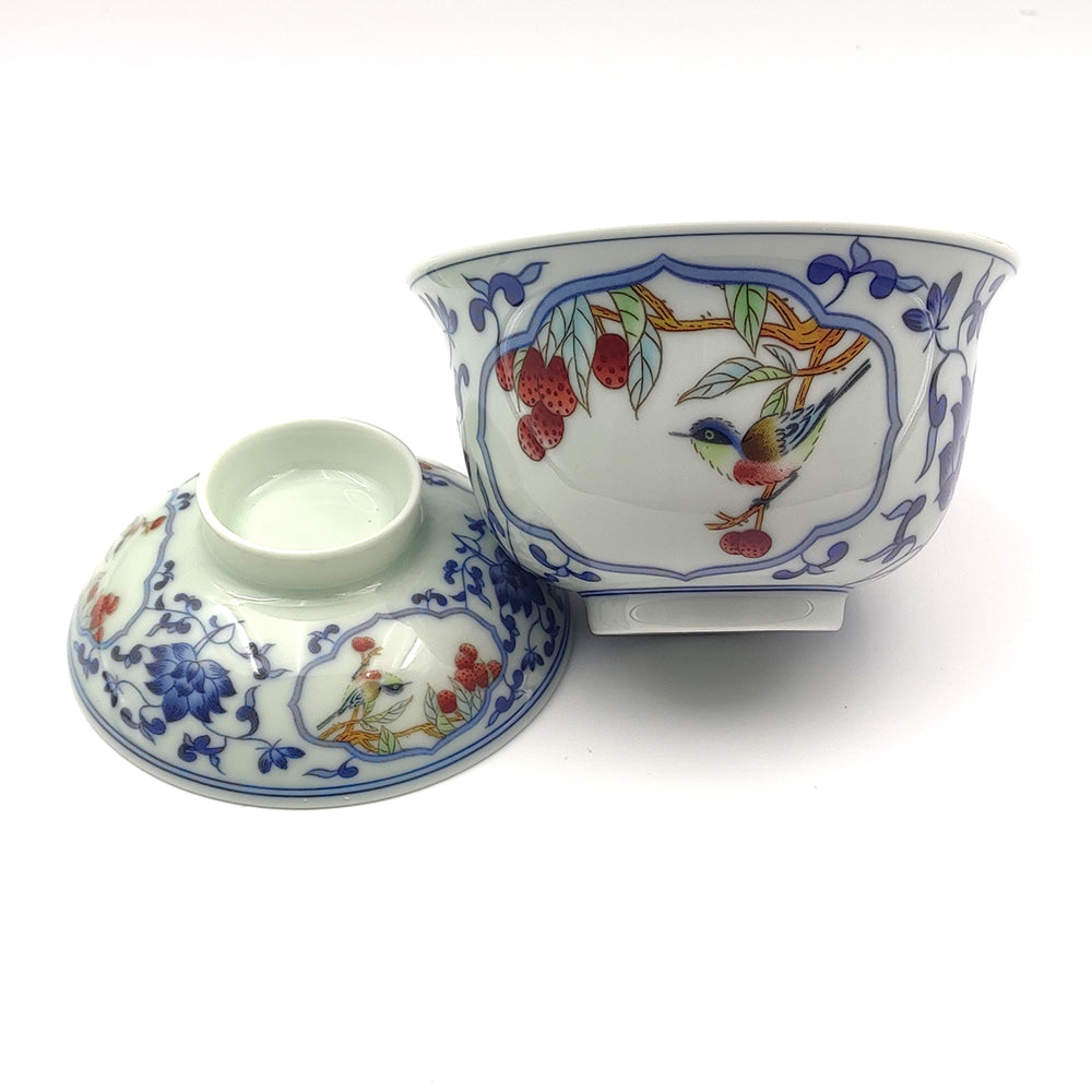 Magpie Lychee Blue And White Gaiwan