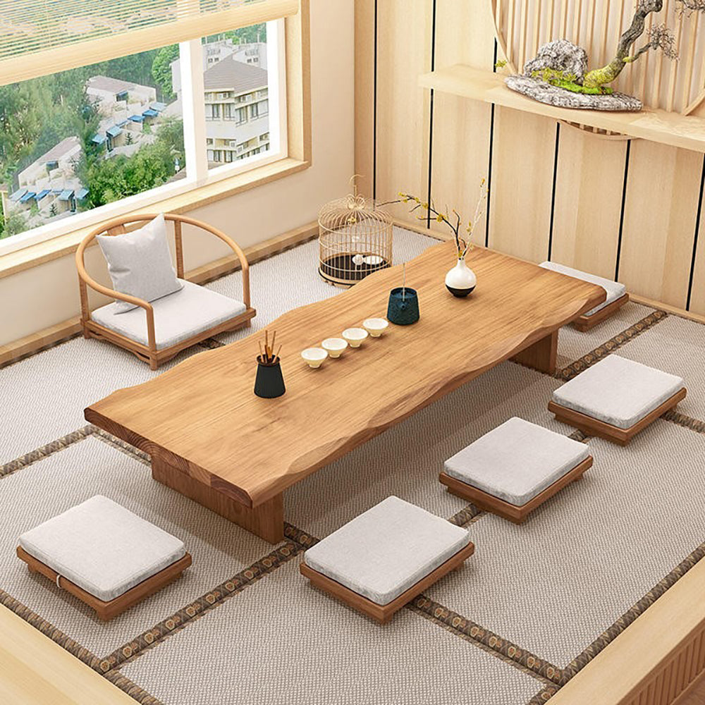 Pine Wood Low Table Tatami Tea Table Set