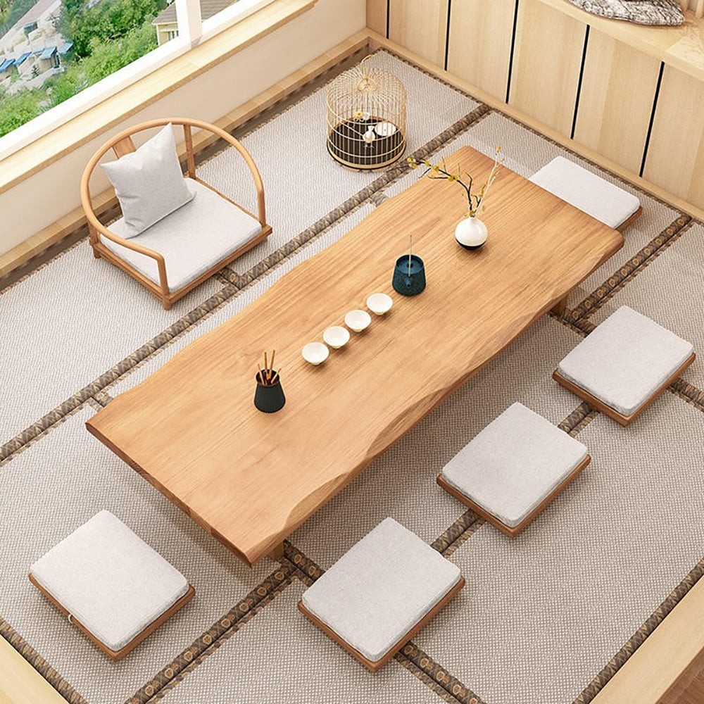 Pine Wood Low Table Tatami Tea Table Set