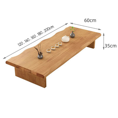 Pine Wood Low Table Tatami Tea Table Set