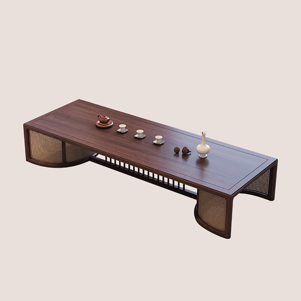 Black Walnut Wood Japanese Style Tea Table Set