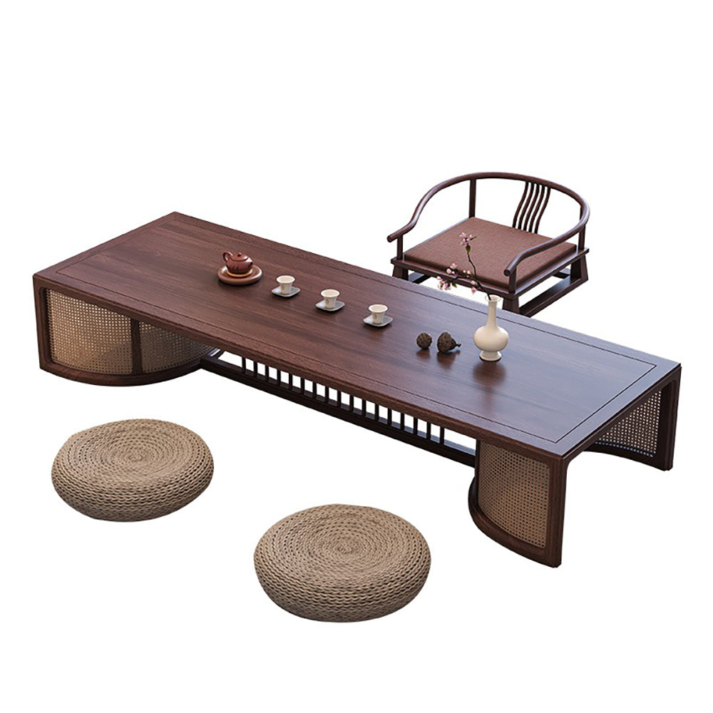 Black Walnut Wood Japanese Style Tea Table Set