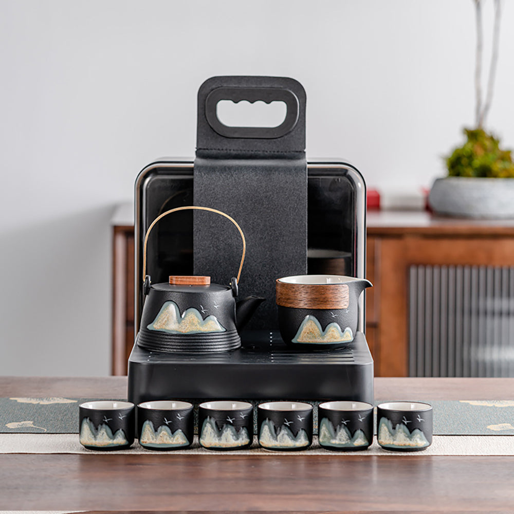 Japanese Stackable Tea Set Multi-functional Japanese-style Portable Tea Set – Umi Tea Sets