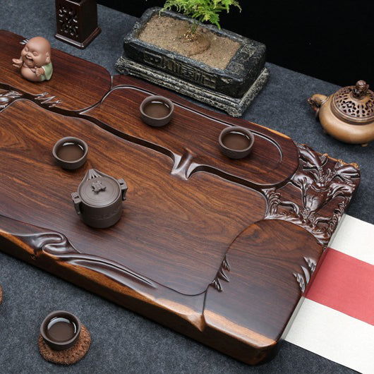 Hand Carved Wooden Goldfish Tea Tray – Umi Tea Sets
