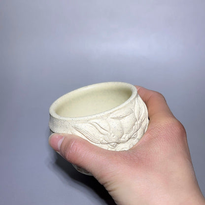 Five Color Purple Clay Dragon Head Kung Fu Tea Cup (Set of 5)