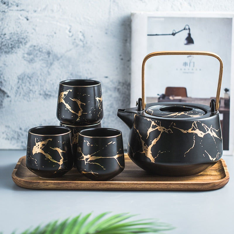 Stone Stripes Modern Tea Set – Umi Tea Sets