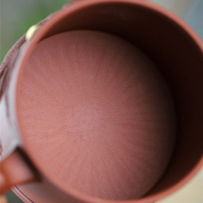 Yixing Purple Clay Carved Dragon Tea Mug