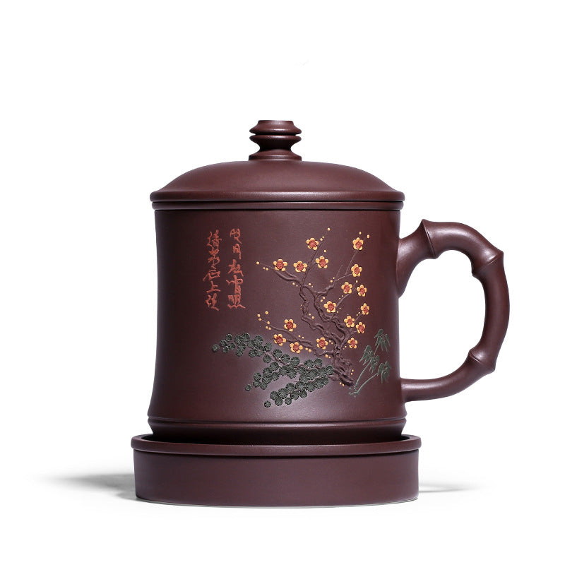 Yixing Clay Tea Cup With Infuser And Stand – Umi Tea Sets