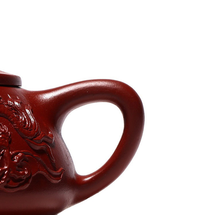 Yixing Red Clay Dragon Shi Piao Teapot