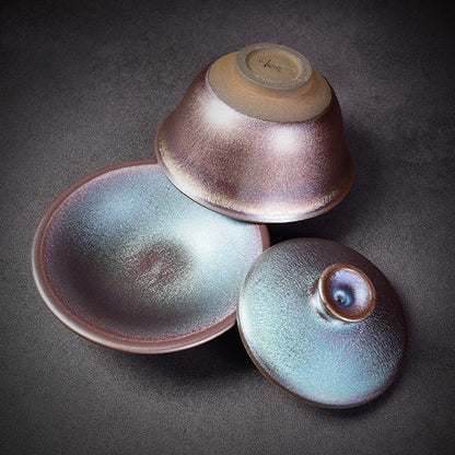Handmade Tenmoku Tianmu Jian Zhan Tea Set