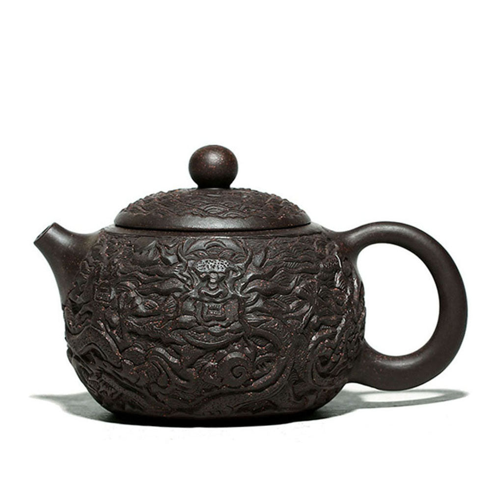 Wuhui Heini Black Dragon Egg Yixing Teapot - Long Dan Zisha Tea Pot 220ml