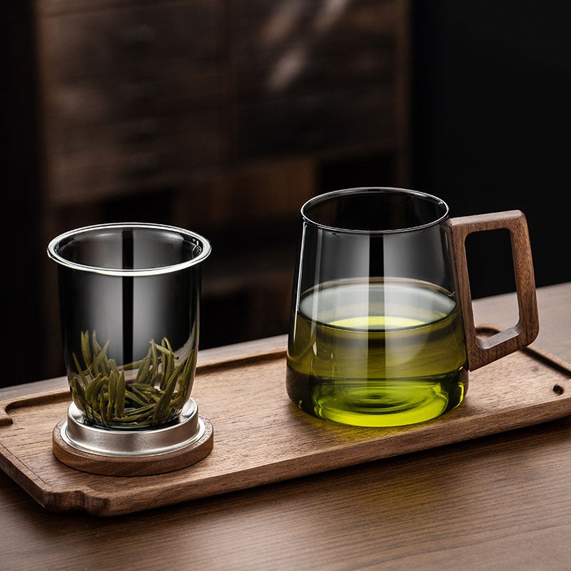 Office Glass Tea Cup With Infuser