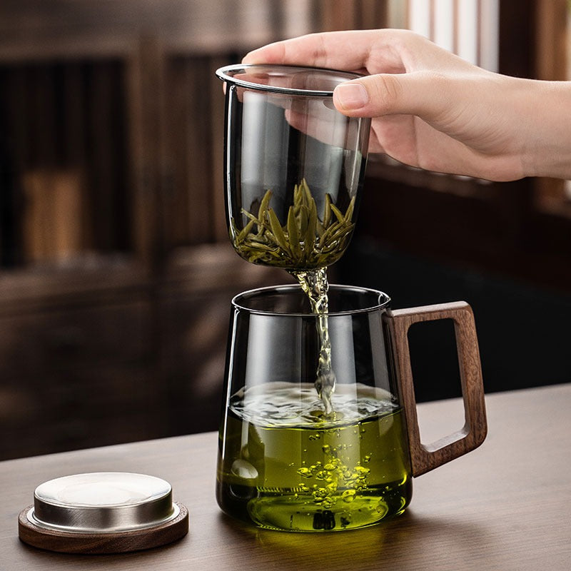 Office Glass Tea Cup With Infuser