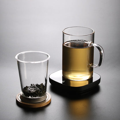 Glass Tea Cup With Mountain Infuser
