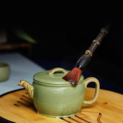 Handmade Yixing Green Clay Tea Set