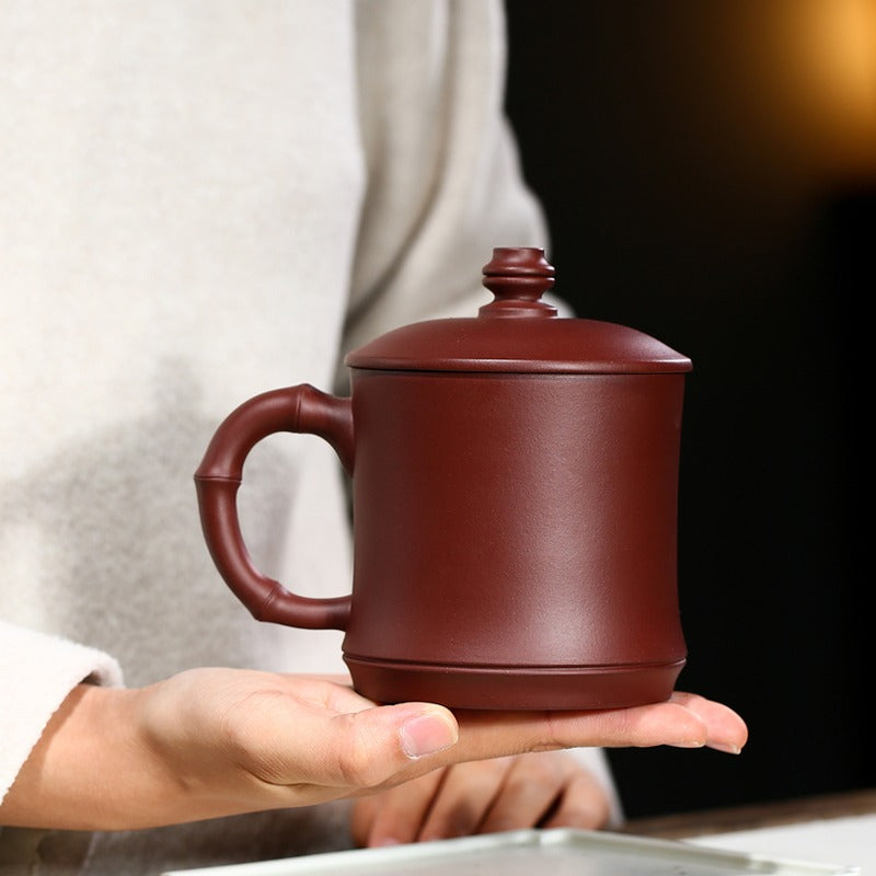 Yixing Purple Clay Pine Crane Tea Cup
