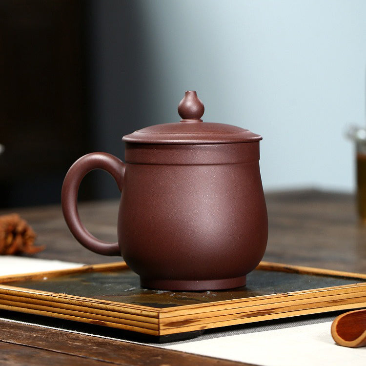Yixing Purple Clay Wealthy Flower Tea Cup
