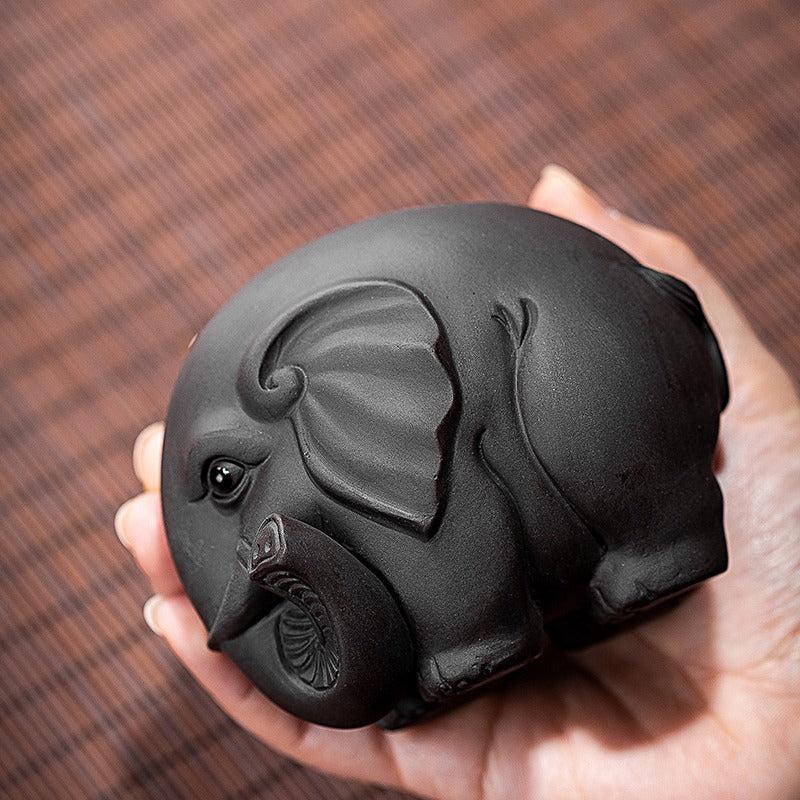 Yixing Clay Round Elephant Tea Pet