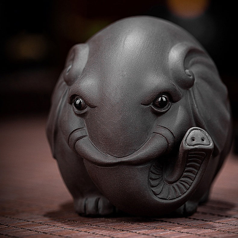 Yixing Clay Round Elephant Tea Pet