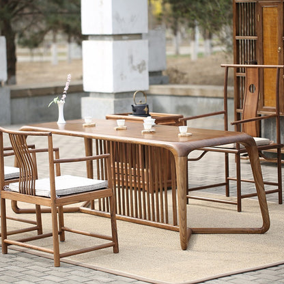 Elm Wood Simple Folklore Gongfu Tea Table