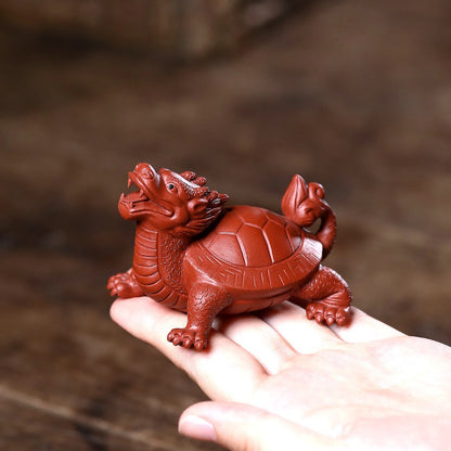 Handmade Yixing Clay Dragon Turtle Tea Pet