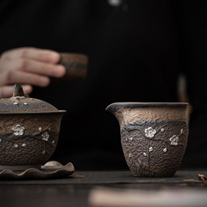 Plum Blossom Rock Clay Fair Cup