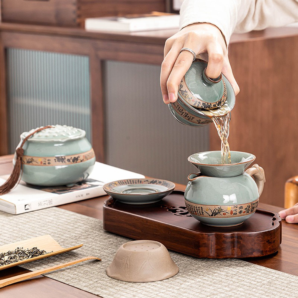Ice Crack Geyao Tea Set With Gift Box – Umi Tea Sets