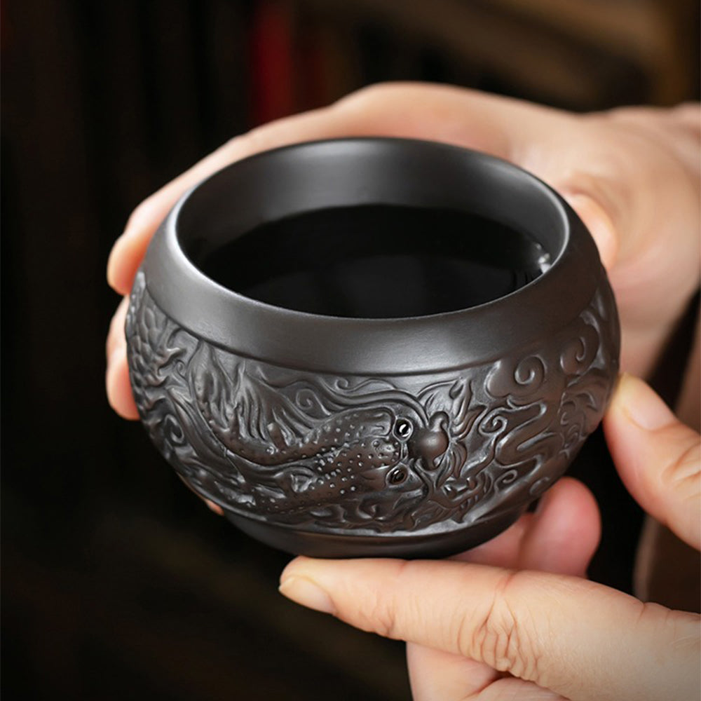 Yixing Purple Clay Dragon Tea Set