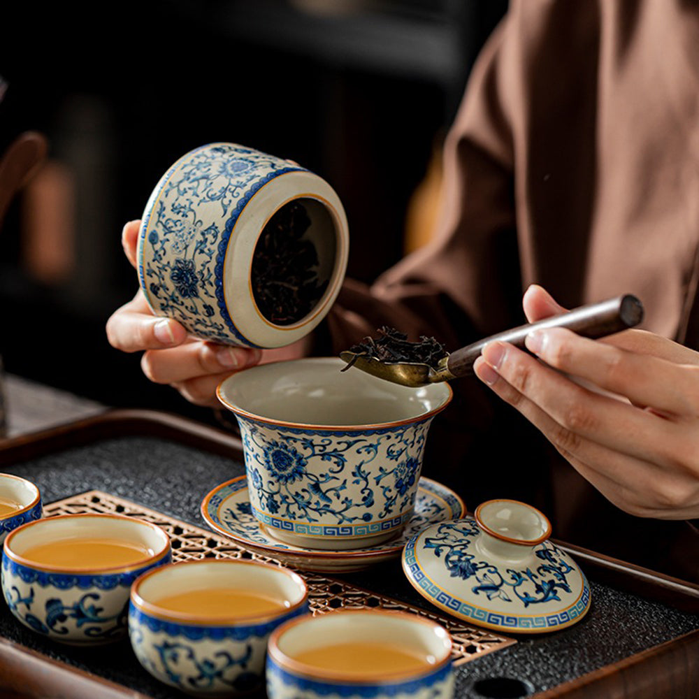 Blue And White Ruyao Gongfu Tea Set – Umi Tea Sets Blue And White Ruyao Gongfu Tea Set – Umi Tea Sets