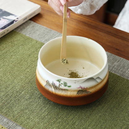 Japanese Kiln Landscape Matcha Tea Set