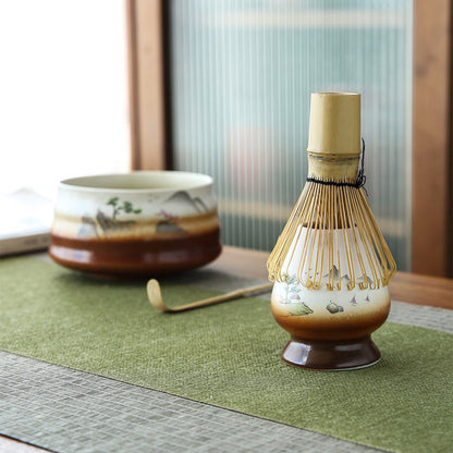 Japanese Kiln Landscape Matcha Tea Set