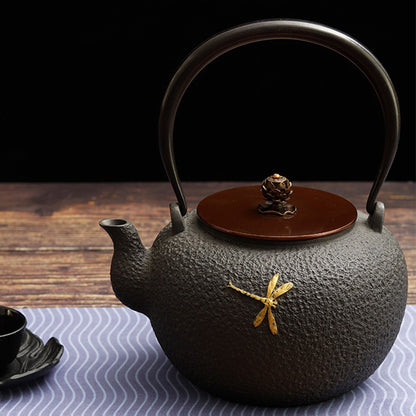 Japanese Dragonfly Cast Iron Teapot