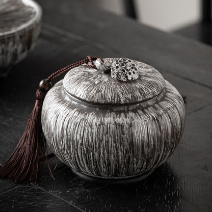 Jun Kiln Lotus Pod Tea Caddy