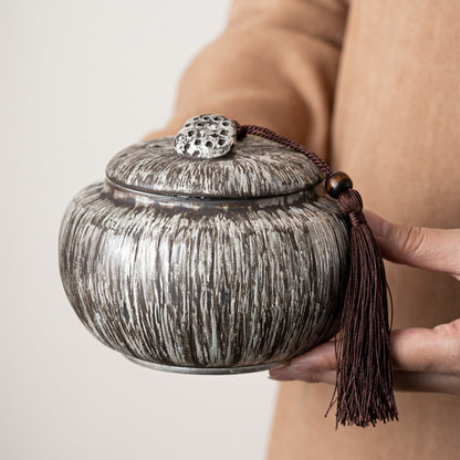 Jun Kiln Lotus Pod Tea Caddy